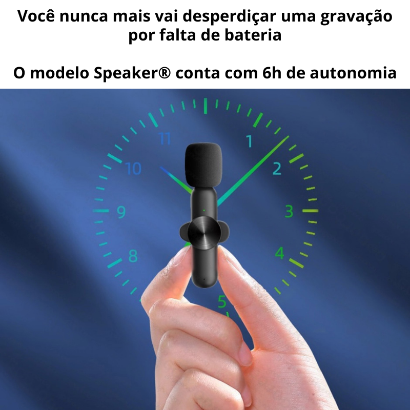 Microfone Profissional De Lapela Sem Fio Speaker®