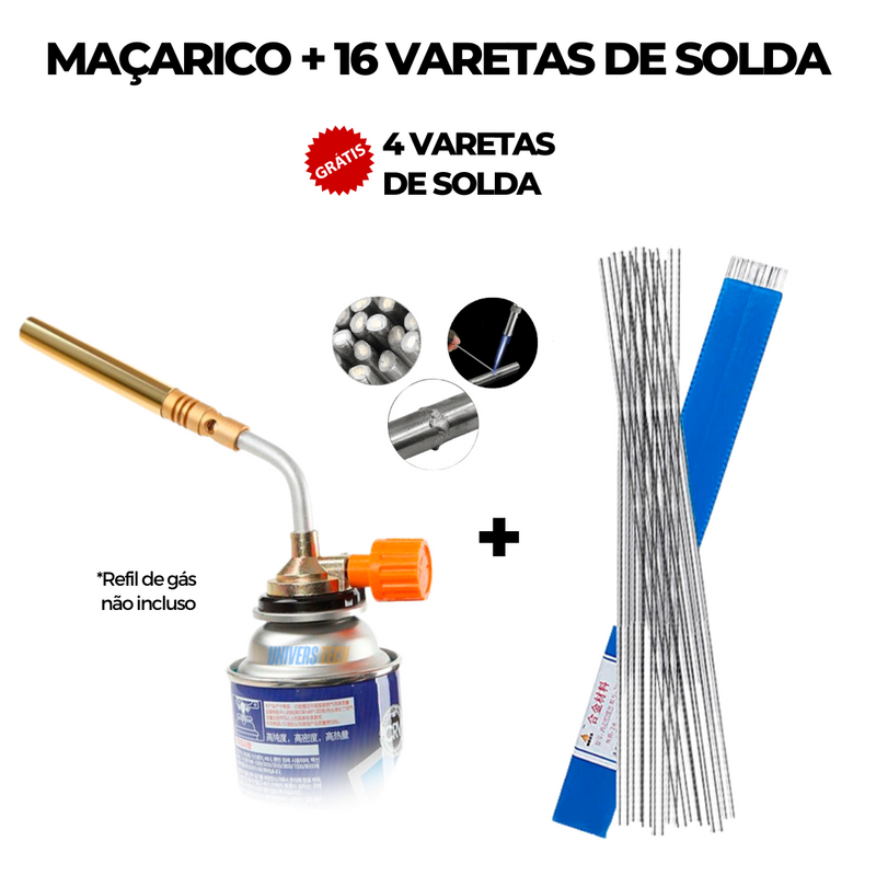 Kit Completo de Solda Premium + Maçarico e Brindes Exclusivos | PowerMax