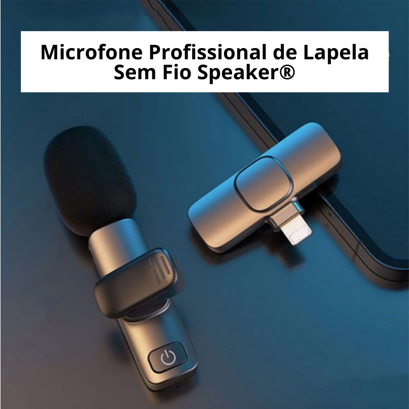 Microfone Profissional De Lapela Sem Fio Speaker