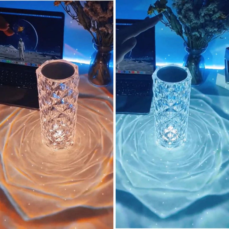 Luminária De Cristal Com 16 Cores Sensível ao Toque