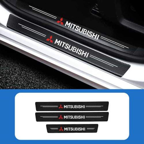 Adesivos de Carbono Para Portas de Carro - Adesivos Automotivos Mitsubishi