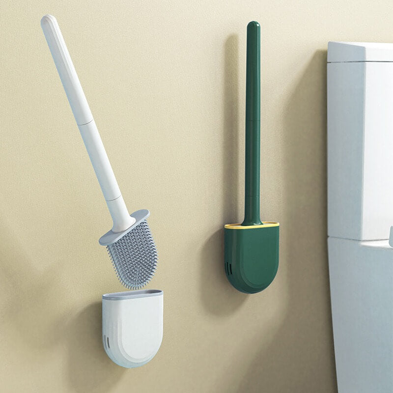 Escova Sanitária de Silicone Reta Para Banheiro - Limpa Vaso Sanitário