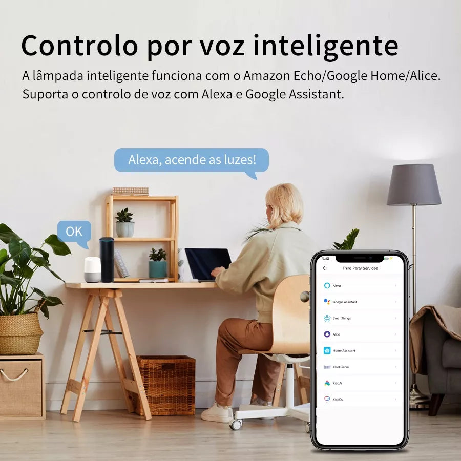 Lâmpada Inteligente Alexa | Controle por Voz
