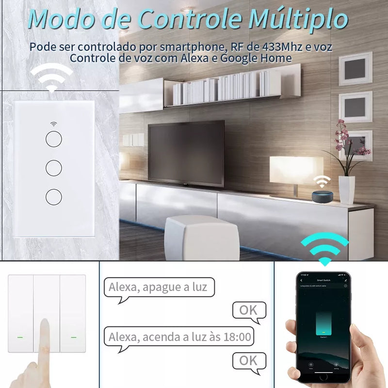 Interruptor Wi-fi Inteligente | Compatível com Alexa