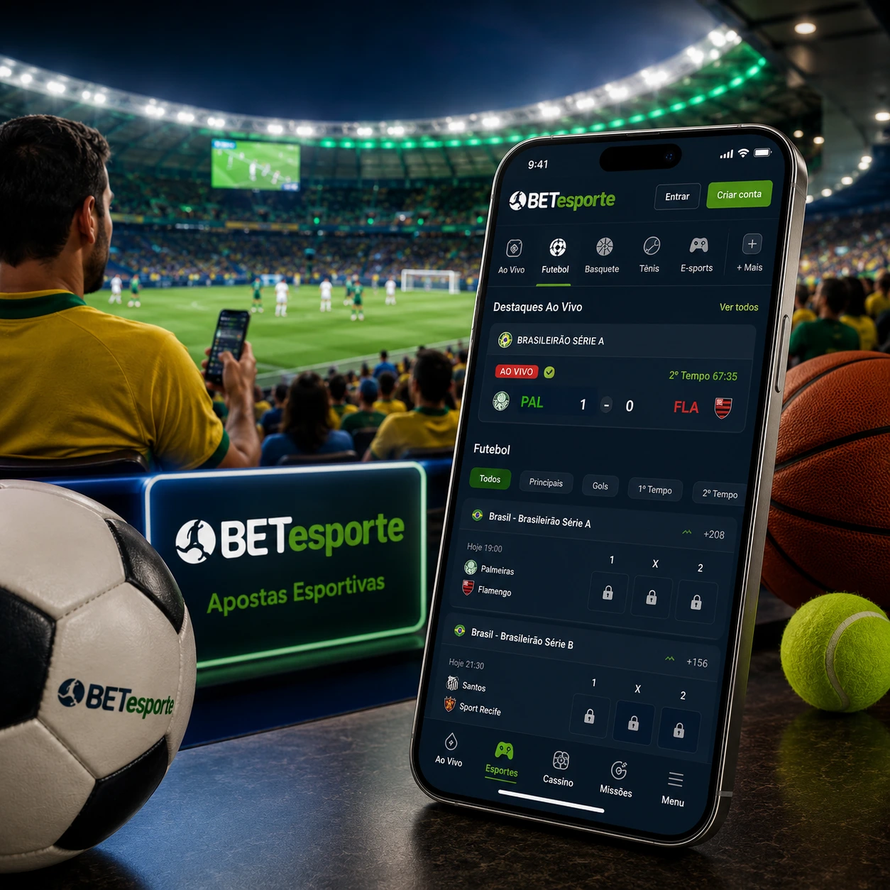 Mercados de Apostas Futebol BETesporte